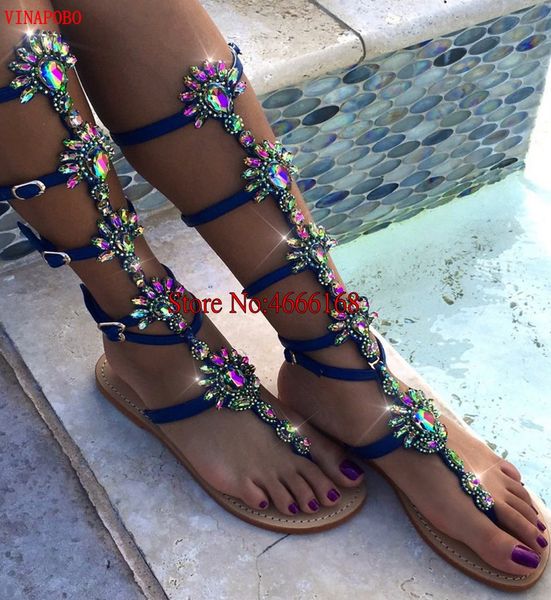 women sandals 2019 flip flop knee high flat gladiator sandals women fashion crystal rhinestone backle strap wedding, Black
women sandals 2019 flip flop knee high flat gladiator sandals women fashion crystal rhinestone backle strap wedding, Black
