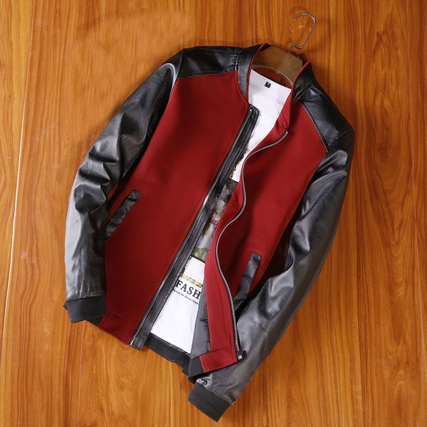 mantlconx 2020 new men's jacket pu patchwork jackets spring autumn slim fit baseball jacket faux leather coat fashion male coats, Black;brown
mantlconx 2020 new men's jacket pu patchwork jackets spring autumn slim fit baseball jacket faux leather coat fashion male coats, Black;brown