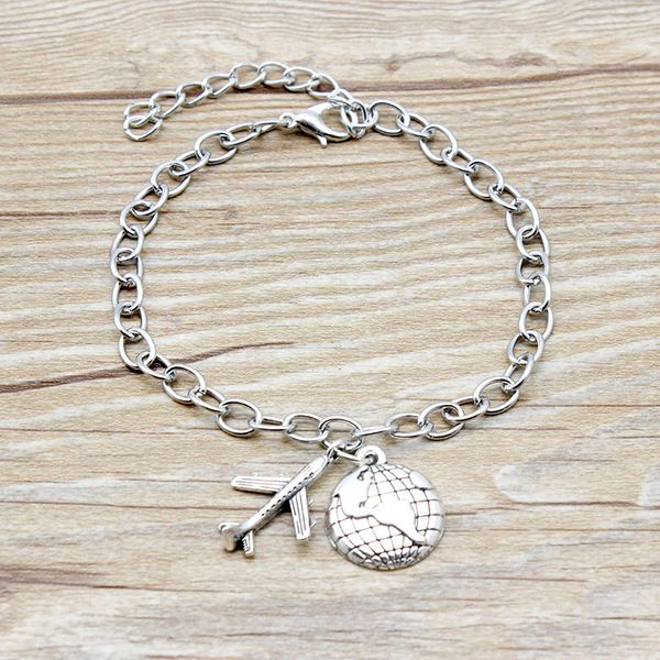 infinity antique silver airplane with chain pendant bracelets &bangles for for women men christmas gifts jewelry, Black
infinity antique silver airplane with chain pendant bracelets &bangles for for women men christmas gifts jewelry, Black