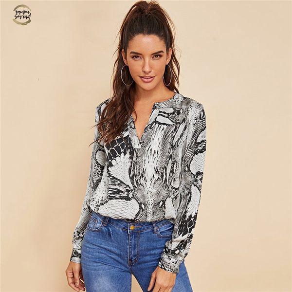 grey casual v cut neck snake skin office ladies long sleeve workwear shirt autumn women and blouses, White
grey casual v cut neck snake skin office ladies long sleeve workwear shirt autumn women and blouses, White