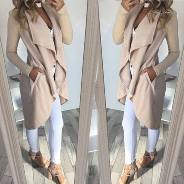 long sleeve lapel collar slim women casual overcoat outerwear jacket blusas plus size cardigan coat autumn cotton blends pockets, Black;brown
long sleeve lapel collar slim women casual overcoat outerwear jacket blusas plus size cardigan coat autumn cotton blends pockets, Black;brown
