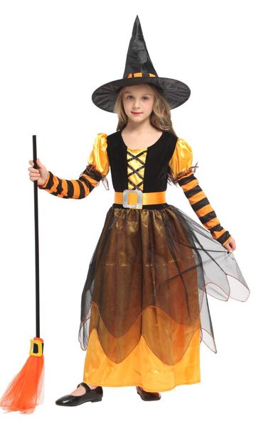 children's halloween girl's magic witch dress puffy skirt witch costume halloween cosplay costume purim party dress, Black;red
children's halloween girl's magic witch dress puffy skirt witch costume halloween cosplay costume purim party dress, Black;red