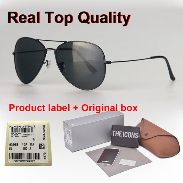 classic brand 58/62mm pilot sunglasses men women mirror glass lens eyewear glasses sun glasses uv400 goggle with retail case and label, White;black
classic brand 58/62mm pilot sunglasses men women mirror glass lens eyewear glasses sun glasses uv400 goggle with retail case and label, White;black