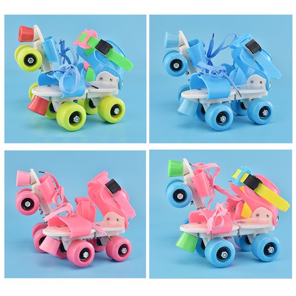 

new children two line roller skates double row 4 wheel skating shoes size sliding slalom inline skates gifts for kids ib35