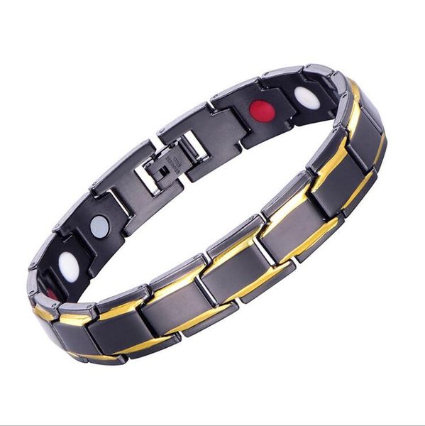 men women titanium steel magnetic therapy bracelets for arthritis health wristband health care jewelry silver gold tone, Golden;silver
men women titanium steel magnetic therapy bracelets for arthritis health wristband health care jewelry silver gold tone, Golden;silver