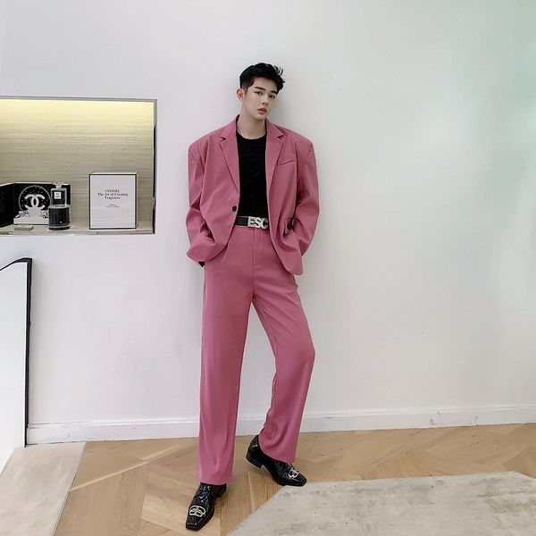 men's suits & blazers men 2 pieces sets casual suit jacket pant japan korea style male women retro fashion show blazer coat trousers st, White;black
men's suits & blazers men 2 pieces sets casual suit jacket pant japan korea style male women retro fashion show blazer coat trousers st, White;black
