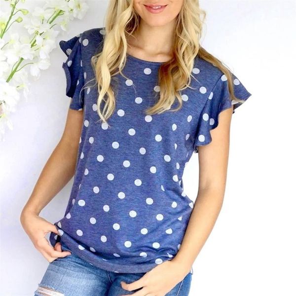 women's wave point blouse print ruffles short sleeve o-neck shirts loose blouses casual summer beach shirt slim, White
women's wave point blouse print ruffles short sleeve o-neck shirts loose blouses casual summer beach shirt slim, White