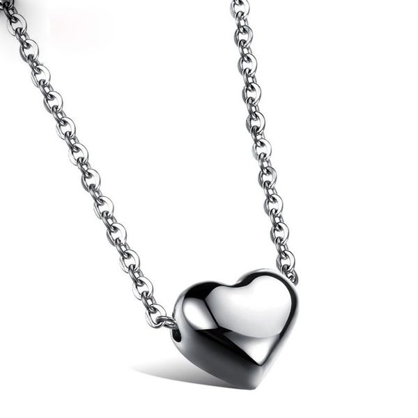 high polished heart shape pendant necklace glossy rose gold 14k gold plated necklace jewelry women girl friend gift, Silver
high polished heart shape pendant necklace glossy rose gold 14k gold plated necklace jewelry women girl friend gift, Silver