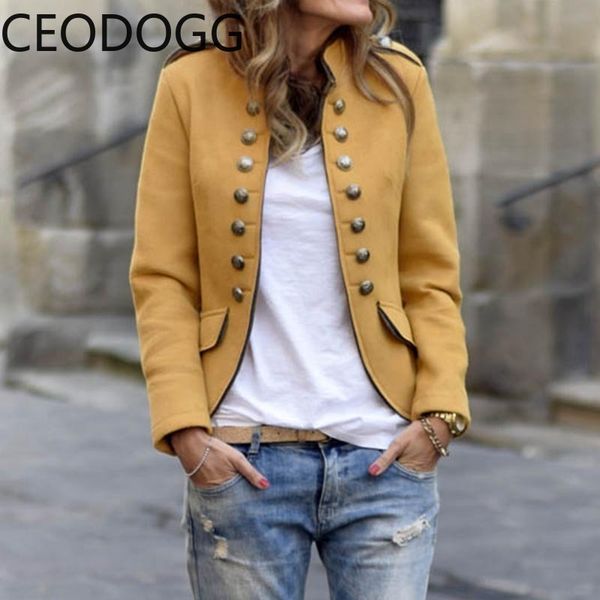 ceodogg stand collar long sleeve single breast coat women work style slim solid casaco feminino spring 2020 new wild blazer, White;black
ceodogg stand collar long sleeve single breast coat women work style slim solid casaco feminino spring 2020 new wild blazer, White;black