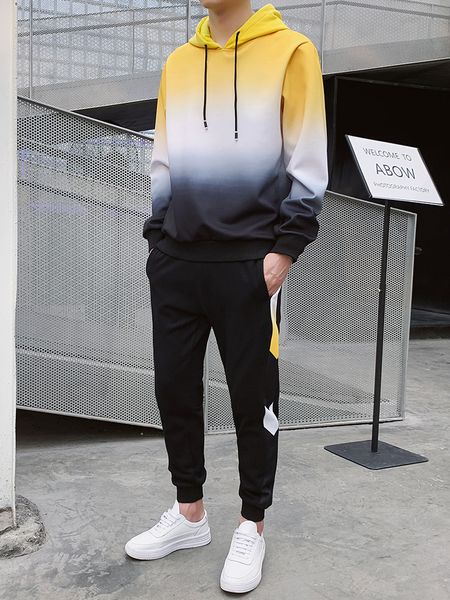 2019 new gradient color sweater trousers running clothes fashion sports jogging fitness training track and field casual wear, Black;blue
2019 new gradient color sweater trousers running clothes fashion sports jogging fitness training track and field casual wear, Black;blue
