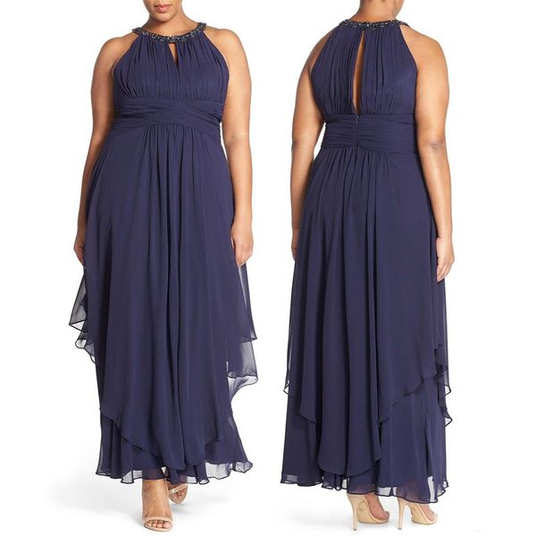 stunning beaded plus size prom dresses halter neckline pleated formal dress ankle length chiffon evening gowns sd3434, Black
stunning beaded plus size prom dresses halter neckline pleated formal dress ankle length chiffon evening gowns sd3434, Black