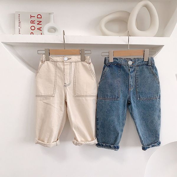 autumn baby boys girls solid color casual jeans kids children all-match cotton denim pants 1-6y y200409, Blue
autumn baby boys girls solid color casual jeans kids children all-match cotton denim pants 1-6y y200409, Blue