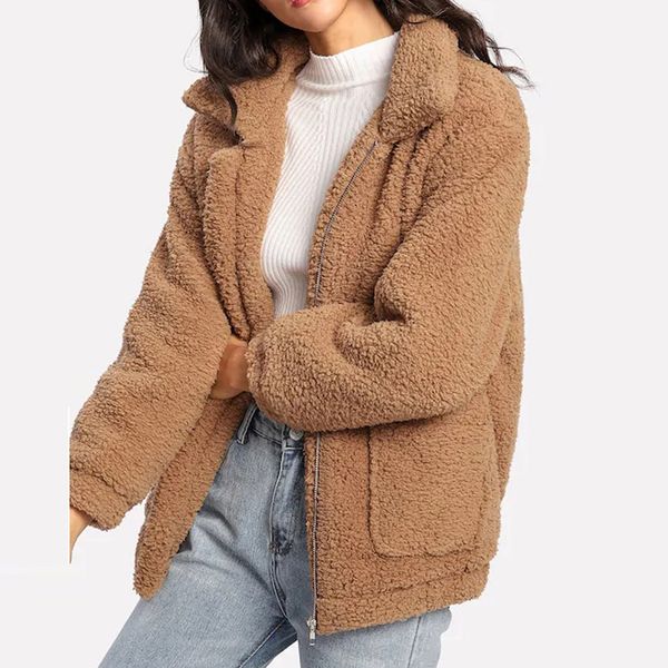 autumn winter fur women 2019 casual loose solid long teddy coat female vintage thick faux fur jackets plush overcoat#j30, Black
autumn winter fur women 2019 casual loose solid long teddy coat female vintage thick faux fur jackets plush overcoat#j30, Black