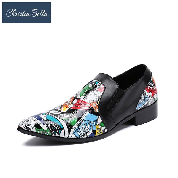 men's fashion genuine leather slip on casual shoes nightclub party loafers fashion printed men dress shoes smoking slippers, Black
men's fashion genuine leather slip on casual shoes nightclub party loafers fashion printed men dress shoes smoking slippers, Black