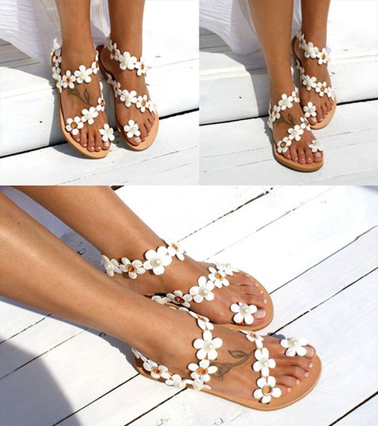 women summer sandals slippers plus size flowers bohemian style open toes club slip-on flat sandals flat shoes pu rubber beachwear 0061, Black
women summer sandals slippers plus size flowers bohemian style open toes club slip-on flat sandals flat shoes pu rubber beachwear 0061, Black