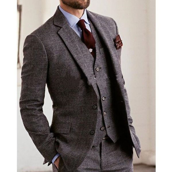 new two button gray plaid groom tuxedos notch lapel groomsmen mens wedding business prom suits (jacket+pants+vest+tie) 589, Black;gray
new two button gray plaid groom tuxedos notch lapel groomsmen mens wedding business prom suits (jacket+pants+vest+tie) 589, Black;gray