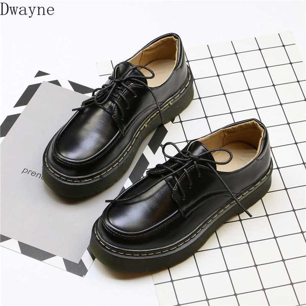small leather shoes female 2019 new british wind round head thick oxford shoes, Black
small leather shoes female 2019 new british wind round head thick oxford shoes, Black