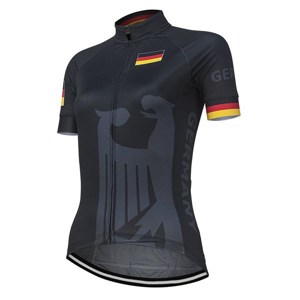 new team germany women black cycling jersey short sleeve bike road mountain race bicycle clothes customized, Black;red
new team germany women black cycling jersey short sleeve bike road mountain race bicycle clothes customized, Black;red