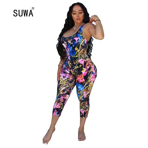 2020 summer women jumpsuits sleeveless backless high street fashion romper night club party bandage casual one piece outfit, Black;white 
2020 summer women jumpsuits sleeveless backless high street fashion romper night club party bandage casual one piece outfit, Black;white