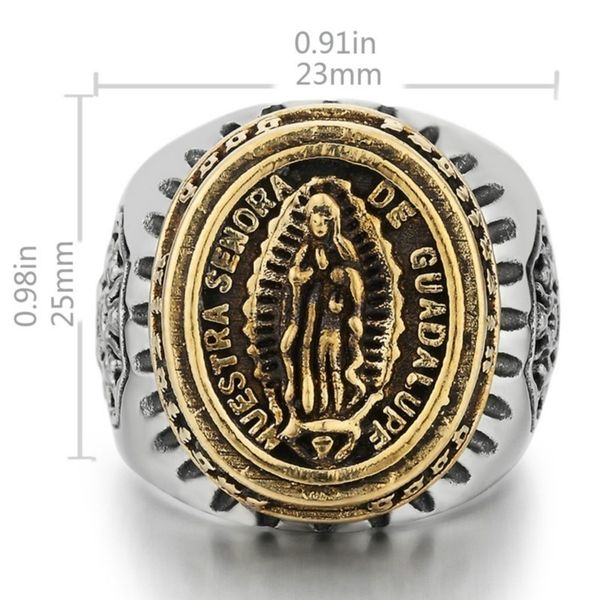 fdlk christian icon of the virgin mary zinc alloy men's solid ring us size 7-14, Silver
fdlk christian icon of the virgin mary zinc alloy men's solid ring us size 7-14, Silver