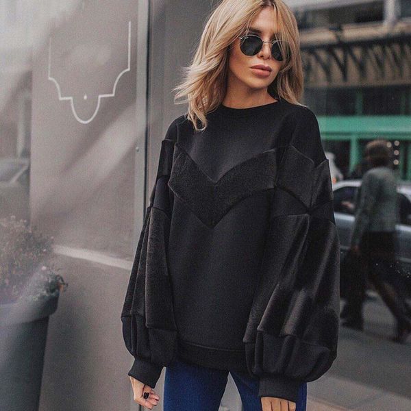 newly women long wide sleeve sweatshirt loose o-neck autumn winter vk-ing, Black
newly women long wide sleeve sweatshirt loose o-neck autumn winter vk-ing, Black