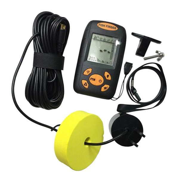 portable boat fish finder, lcd display, wired sonar sensor alarm, 328ft depth, water resistant
portable boat fish finder, lcd display, wired sonar sensor alarm, 328ft depth, water resistant