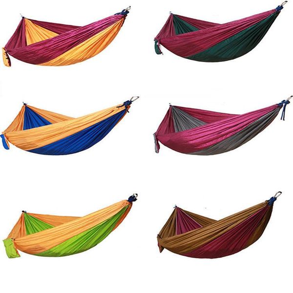 outdoor camping hammock collapsible indoor swing double person parachute nylon sturdy patchwork 270*140cm 44 colors ysy372-l
outdoor camping hammock collapsible indoor swing double person parachute nylon sturdy patchwork 270*140cm 44 colors ysy372-l