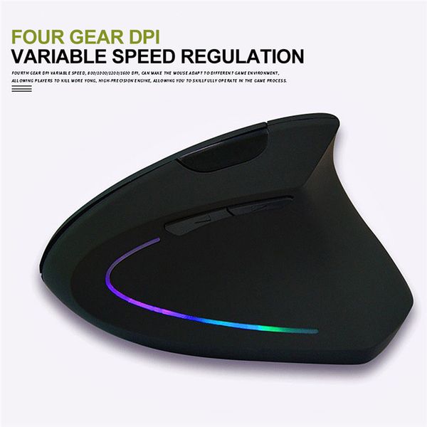 Новая беспроводная мышь Эргономичная оптическая 2.4G 800/1200 / 1600DPI Красочный свет нар
Новая беспроводная мышь Эргономичная оптическая 2.4G 800/1200 / 1600DPI Красочный свет нар