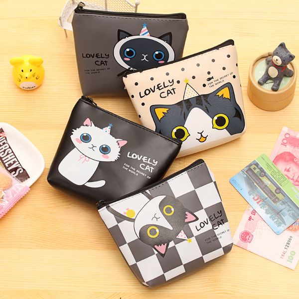 1pcs cute kawaii cartoon cat pu leather zipper coin purse mini hand bag girl key mobile phone bag stationery supplies kids gift
1pcs cute kawaii cartoon cat pu leather zipper coin purse mini hand bag girl key mobile phone bag stationery supplies kids gift