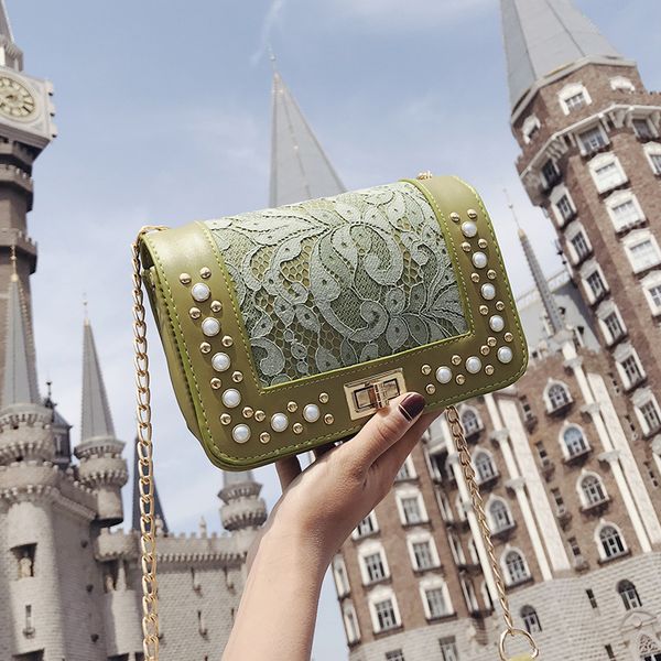 ladies shoulder bag pearl new handbag korean fashion lace small square bag chain diagonal
ladies shoulder bag pearl new handbag korean fashion lace small square bag chain diagonal