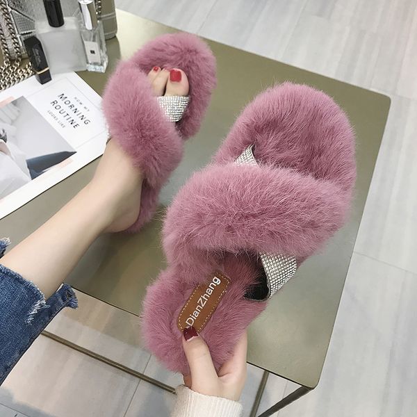 eoeodoit women slippers cozy fashion fur with crystal slides house shoes open toe flat heel home floor shoes, Black
eoeodoit women slippers cozy fashion fur with crystal slides house shoes open toe flat heel home floor shoes, Black