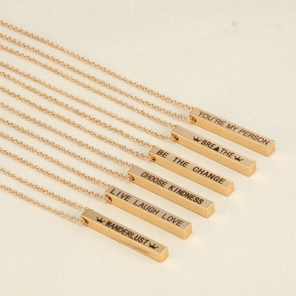 joye four sides personalized couple necklace stainless steel pendant long gold chain men women jewelry birthday gift, Silver
joye four sides personalized couple necklace stainless steel pendant long gold chain men women jewelry birthday gift, Silver