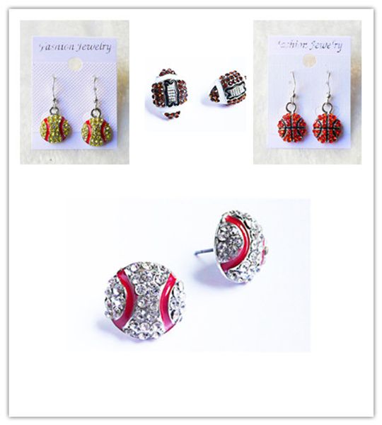 women softball earrings eardrop sports ball crystal diamond jewelry bassball basketball ear pendant bling ear accessories girls gifts e3310, Red;brown
women softball earrings eardrop sports ball crystal diamond jewelry bassball basketball ear pendant bling ear accessories girls gifts e3310, Red;brown