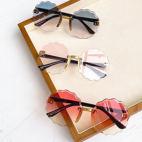 children kids gray pink red lens fashion boys girls uv400 protection eyewear child cute round rimless frame sunglasses, White;black
children kids gray pink red lens fashion boys girls uv400 protection eyewear child cute round rimless frame sunglasses, White;black