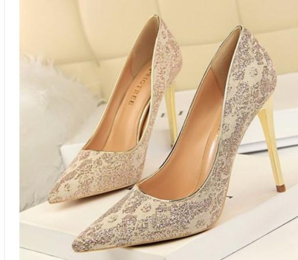 2019 women's shoes in spring and autumn with new style high heel fine heel pointed end sequined cloth @02, Black
2019 women's shoes in spring and autumn with new style high heel fine heel pointed end sequined cloth @02, Black