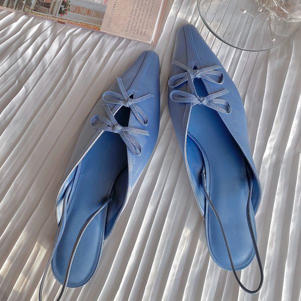 ins spring and summer new the bow womens single shoes ladies low-heeled sandals fresh blue, Black
ins spring and summer new the bow womens single shoes ladies low-heeled sandals fresh blue, Black