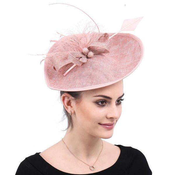 british fashion ladies hats pink lace tulle feather bow-knot bridal hats retro horse racing festival banquet headdress
british fashion ladies hats pink lace tulle feather bow-knot bridal hats retro horse racing festival banquet headdress