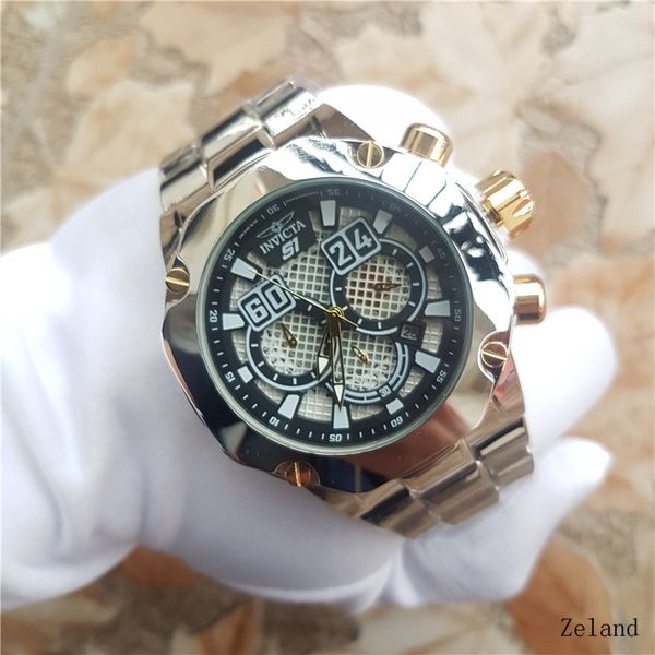 2020 fashion stainless steel mens watches invicta luxury business luminous chronograph quartz watch relogio masculino, Slivery;brown
2020 fashion stainless steel mens watches invicta luxury business luminous chronograph quartz watch relogio masculino, Slivery;brown