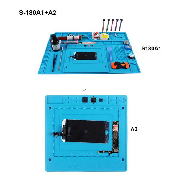 s-180 a1 a2 desk maintenance magnetic anti-static heat insulation silicone mat for cell phone lcd screen refurbishment
s-180 a1 a2 desk maintenance magnetic anti-static heat insulation silicone mat for cell phone lcd screen refurbishment