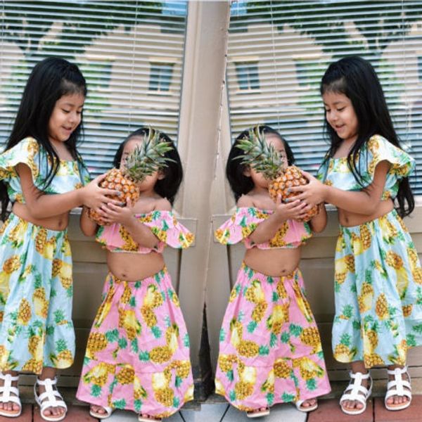 kids girls pineapple clothes summer baby girls off shoulder stra vest ruffle skirt children fashion clothes set costume, White
kids girls pineapple clothes summer baby girls off shoulder stra vest ruffle skirt children fashion clothes set costume, White