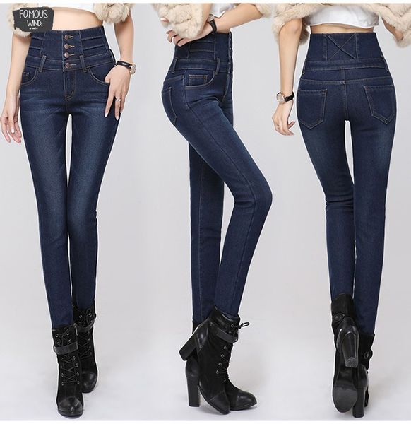 ultra-soft warm jeans women winter four cuff cashmere tighten up waist polyester design high waist thicken skinny women jeans, Blue
ultra-soft warm jeans women winter four cuff cashmere tighten up waist polyester design high waist thicken skinny women jeans, Blue