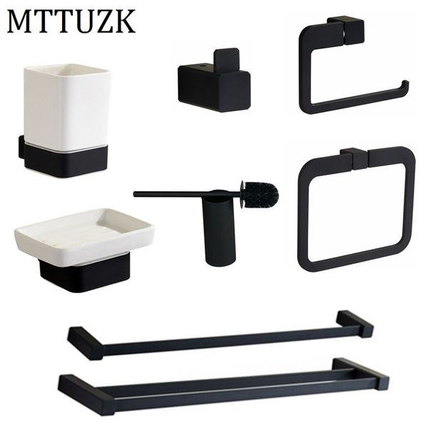 mttuzk stainless steel towel rack,towel bar,shelf, mablack hardware set,robe hook,toilet brush bathroom accessories
mttuzk stainless steel towel rack,towel bar,shelf, mablack hardware set,robe hook,toilet brush bathroom accessories