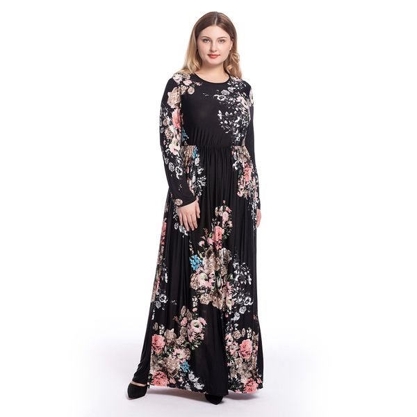 new patterns wholesale spring and autumn floral dresses lady causal maxi women plus size dresses, Black;gray
new patterns wholesale spring and autumn floral dresses lady causal maxi women plus size dresses, Black;gray
