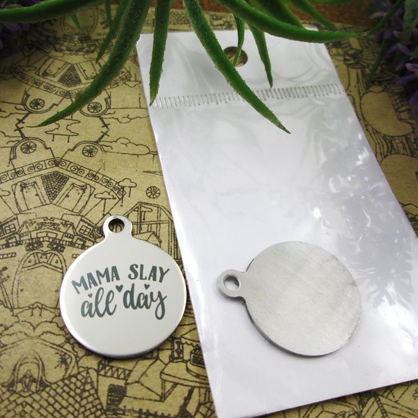 40pcs--"mama slay all day"stainless steel charms more style for choosing diy charms pendants for necklace, Bronze;silver
40pcs--"mama slay all day"stainless steel charms more style for choosing diy charms pendants for necklace, Bronze;silver