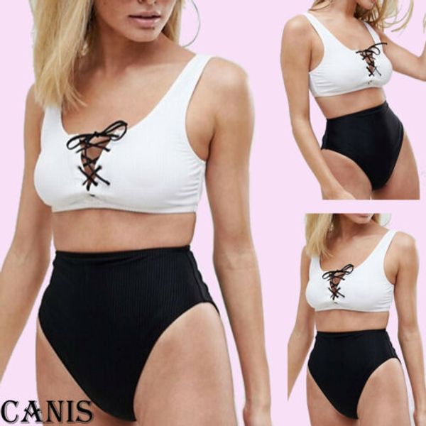 2019 fashion lady bathing suit women tie vest swimwear high waist bikini set elegant push up padded swimsuit beachwear
2019 fashion lady bathing suit women tie vest swimwear high waist bikini set elegant push up padded swimsuit beachwear