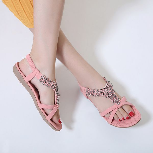 sandals summer ladies shoes flower crystal flat women big size sandalias mujer bohemia 35-42, Black
sandals summer ladies shoes flower crystal flat women big size sandalias mujer bohemia 35-42, Black