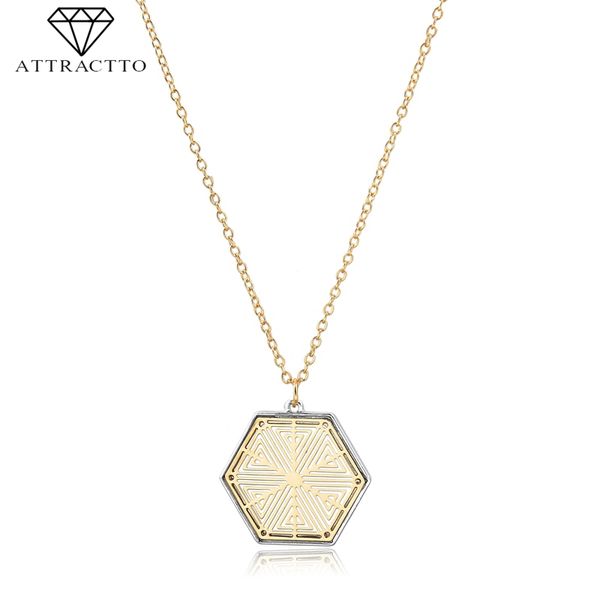 attractto long gold color hexagonal necklaces&pendants for women chain necklace charms crystal jewelry necklace female sne190005, Silver
attractto long gold color hexagonal necklaces&pendants for women chain necklace charms crystal jewelry necklace female sne190005, Silver