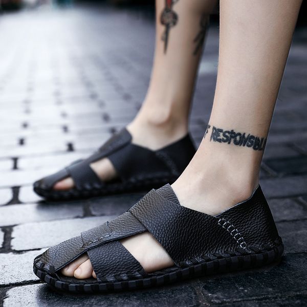 2020 soft sandals men original plus size black men sandals breathable comfort models male shoes black fashion
2020 soft sandals men original plus size black men sandals breathable comfort models male shoes black fashion