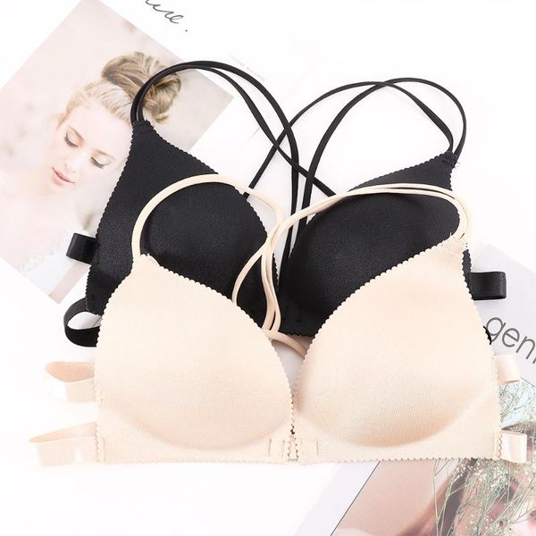 women seamless bra gather push up bra front closure cross adjustable strap wireunderwear brassiere high quality, Red;black
women seamless bra gather push up bra front closure cross adjustable strap wireunderwear brassiere high quality, Red;black