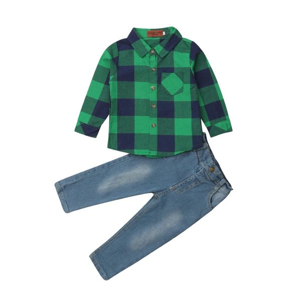 2018 fashion kid baby boy long sleeve plaid t shirt jeans denim pants 1-7y outfit baby clothes set new, White
2018 fashion kid baby boy long sleeve plaid t shirt jeans denim pants 1-7y outfit baby clothes set new, White